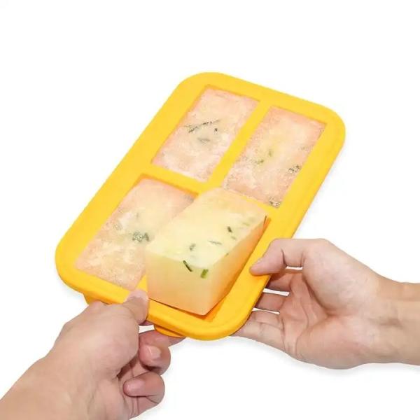 Safe And Convenient Baby Feeding Silicone Baby Food Box Dishwasher Safe BPA Free