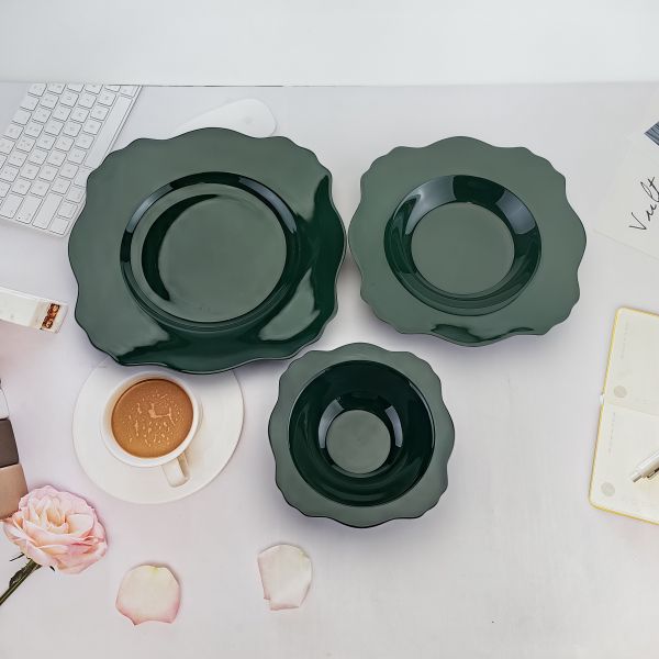 porcelain color glazing  dinner set