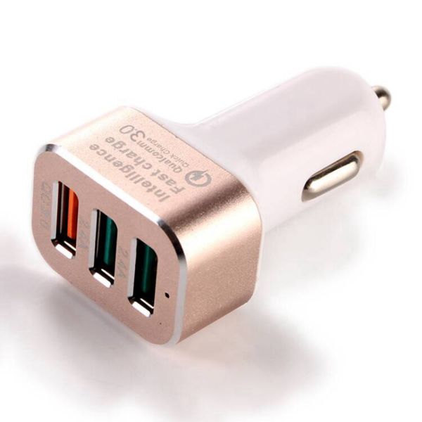 Quick Charger 3.0 42W  USB 3 Ports Cell Phone Car Charger
