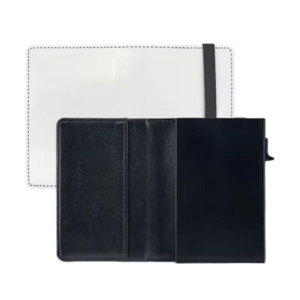 Sublimation Pu Leather Card Holder Automatic Pop Up With Aluminum Alloy Card Slots