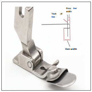 Estiramiento gratuito de las faldas inferiores Presiona el pie para el acabado de la prenda