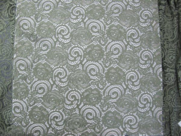Flower Nylon Lace Fabric Knitted For Garment With Non-Stretch Lace