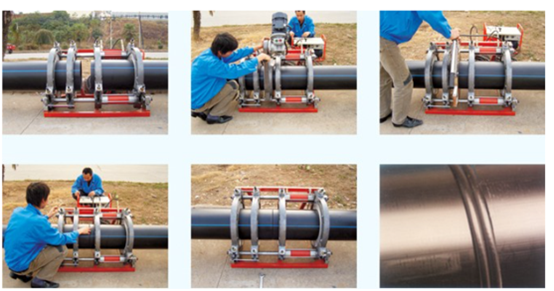 2 зажимают сварочный аппарат 2.6kW сплавливания батта HDPE 200mm