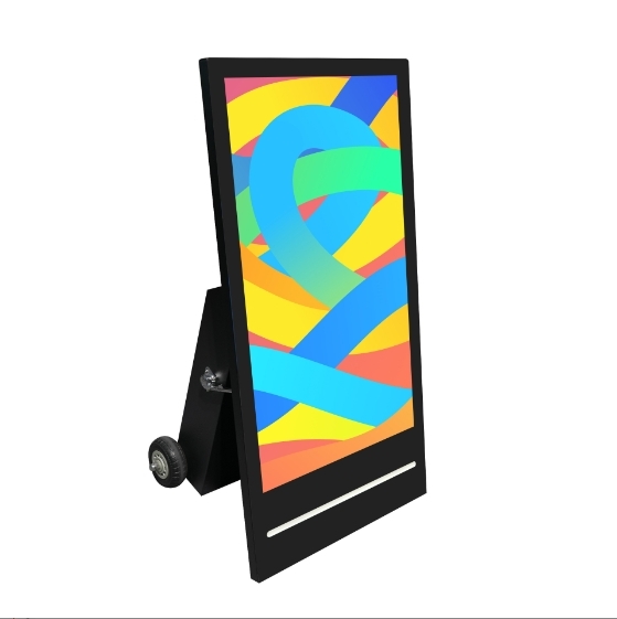 43 Outdoor Moveable Digital Signage IP65 Waterproof High Brightness Portable Advertising Kiosk A-Frame Screen OEM