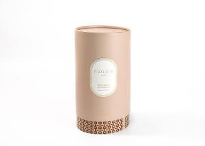Handmade Empty Eco Friendly Candle Boxes , Rigid Cylinder Round Cardboard Gift