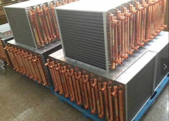 High Flexibility AC Heat Exchanger , Freezer Heat Exchanger Copper Tube Aluminum Fin