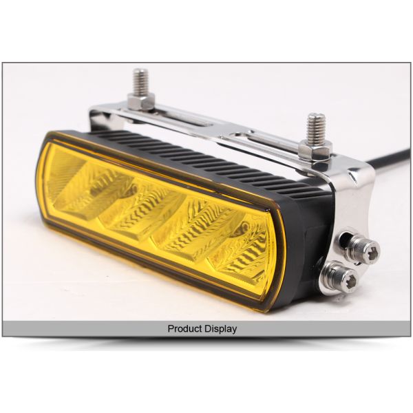 6 Inch 20W Slim LED Work Light Bar Amber Fog Drive Lamps For Offroad Trucks Boat ATV 4x4 4WD Marine Trailer Driving Barr