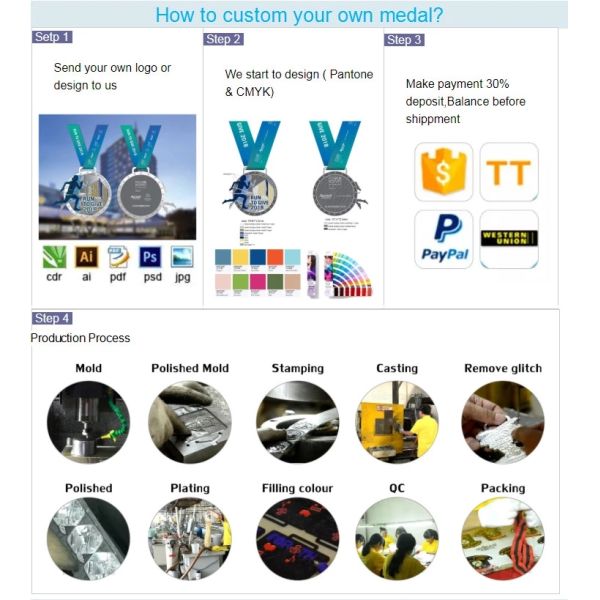 Wrestling Soccer Basketball Football Custom Award Medals