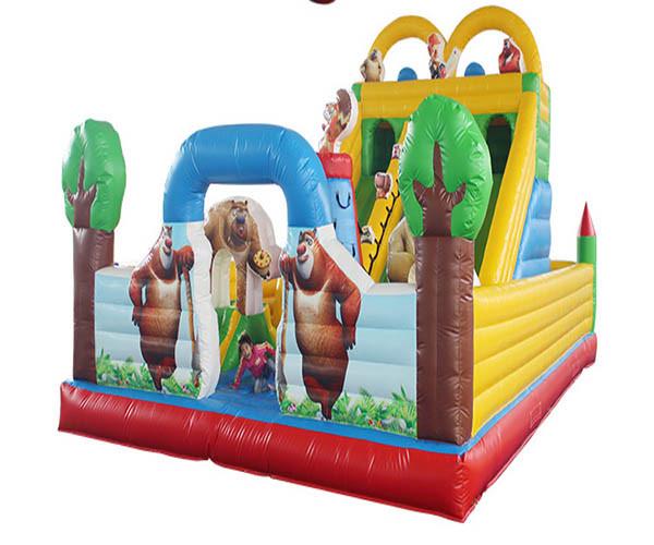 Fireproof Animal Kids Inflatable Bouncer 55mm PVC Material Digital Printing
