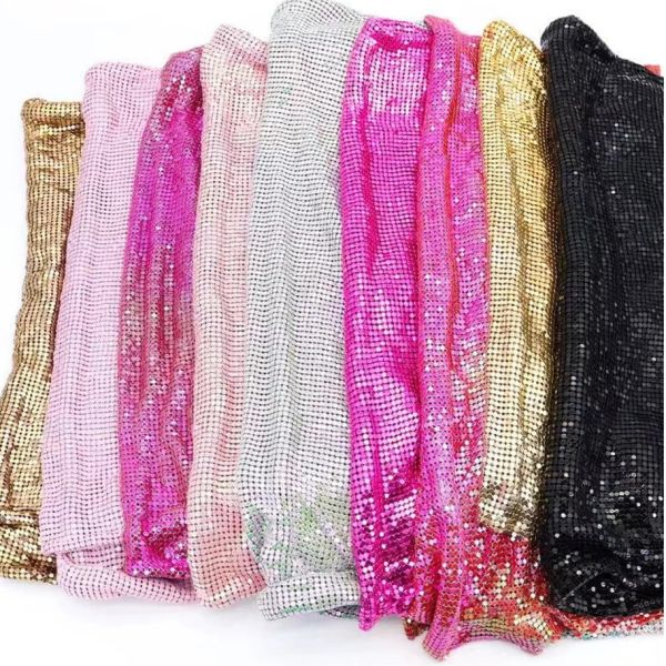 Lightweight Woven Metallic Chainmail Mesh Fabric  For Garment Decoration