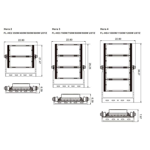 350-1200W Outdoor LED Flood Lights AC100-277V 4000K/5000K/6500K