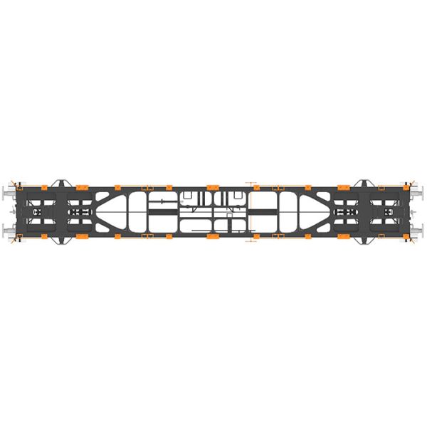 Railway Container Wagon Flat Wagon Loading Multiple Cargoes