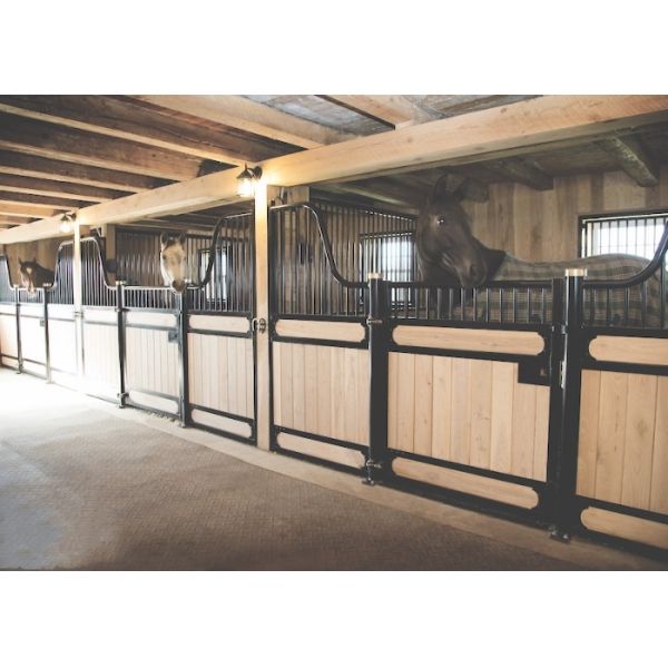 Лошадь на открытом воздухе доски переклейки европейская глохнет стабилизированная панель загородки стойла с крышей