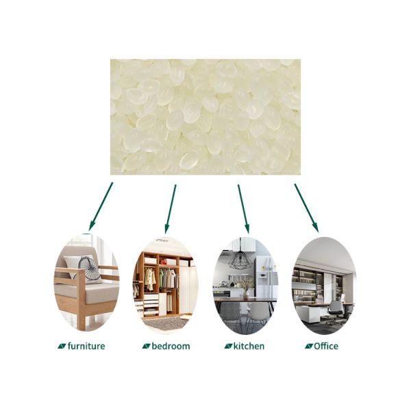 Polyurethane Hot Melt Adhesive Glue Granule with 180-200℃ Operating Temperature for Woodworking and Construction