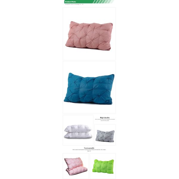 100% Polyester Fiber Filling Cotton Twisted Feather Pillow for NECK Support by JOURM