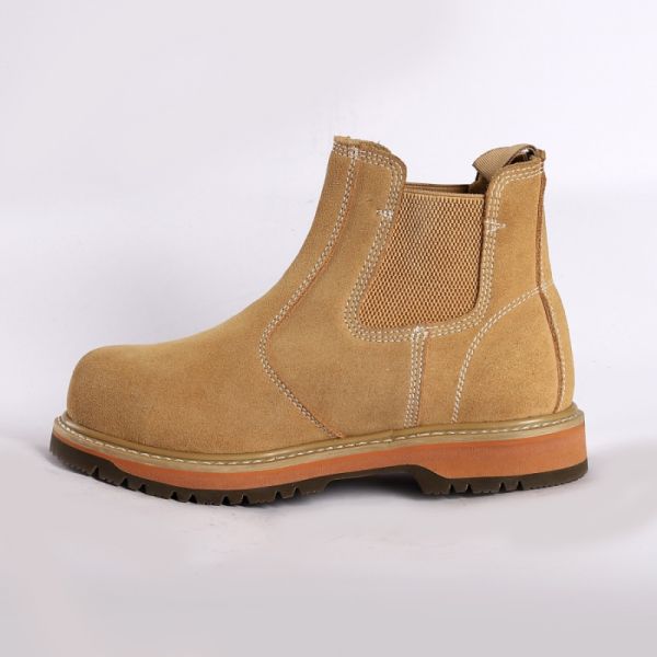 Unisex Goodyear Non Slip Shoes Nubuck Cow Leather Upper Gender Work Boots