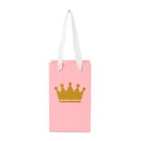 CMYK 4 Color Custom Printed Paper Bags Boutique Pink Jewellery Paper Bags
