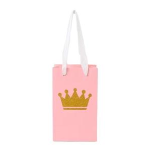 CMYK 4 Color Custom Printed Paper Bags Boutique Pink Jewellery Paper Bags