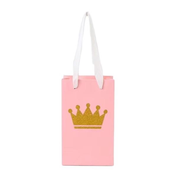 CMYK 4 Color Custom Printed Paper Bags Boutique Pink Jewellery Paper Bags