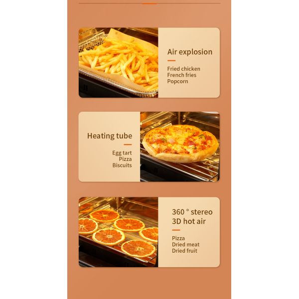 Kitchen Electric Deep Fryer 12L 15L Air Fryer Oven with Digital Control Thermostat