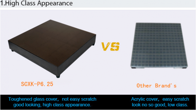 3d Dance Floor LED Display , 6000cd Interactive LED Floor Screen