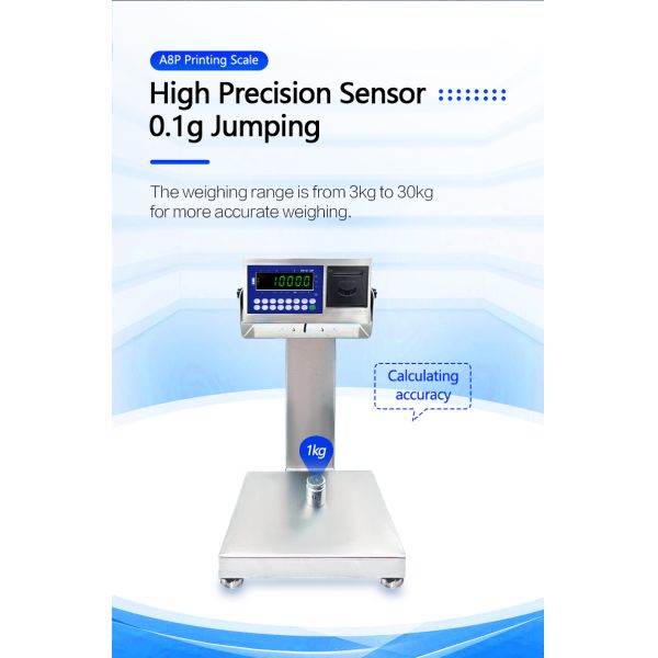 1 Advanced A8SP printing small platform scale square vertical bar 22cm*28cm 3kg capacity