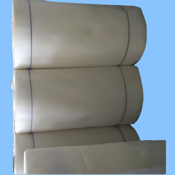 Raw White Polyester Industrial Liner Fabric For Rubber Industry / Conveyor Belt
