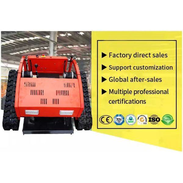 Intelligent Design Farm Lawn Mower Remote Control Crawler Lawn Mower