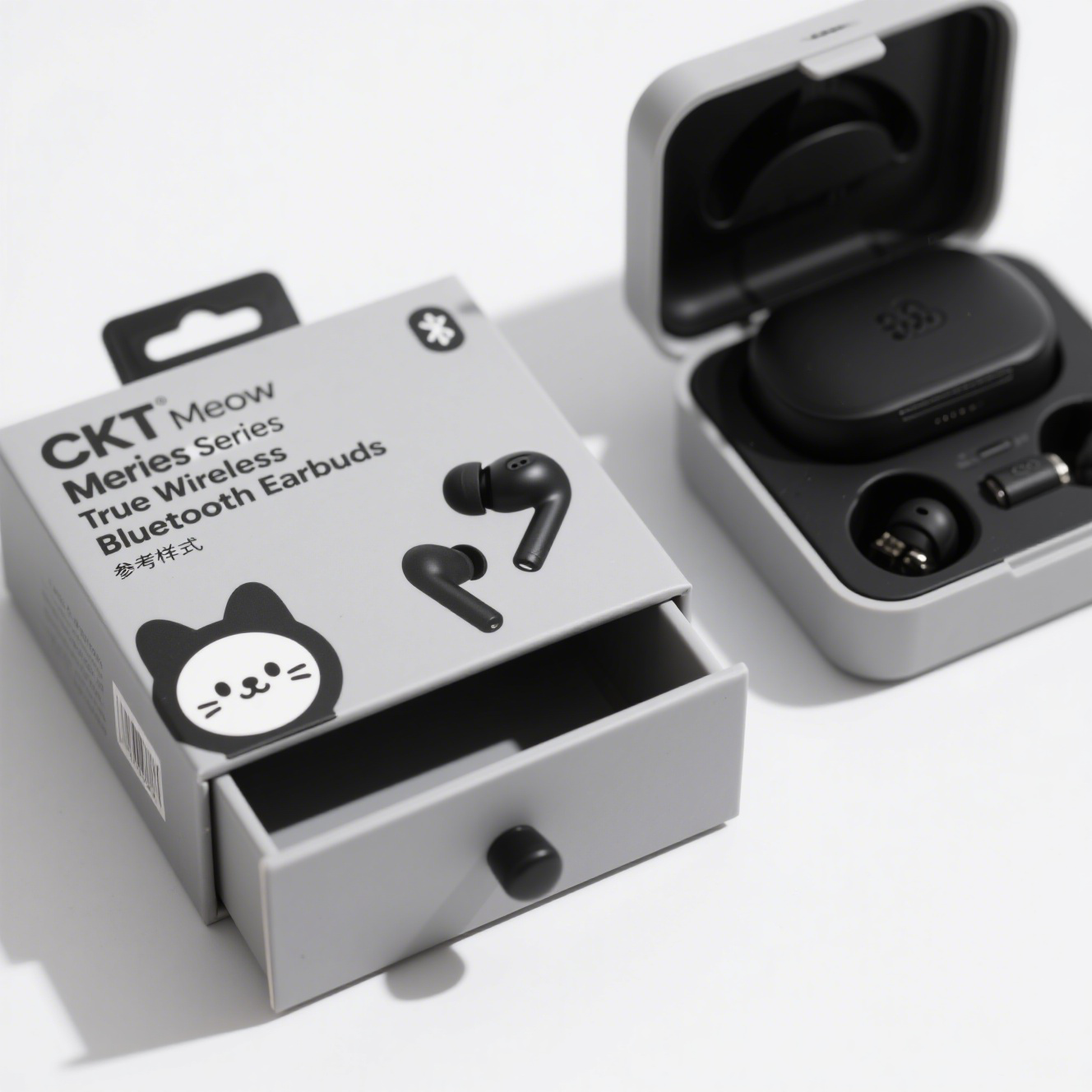 Custom Recycled Cardboard Wireless Headphone Packaging Box 3x3x3cm