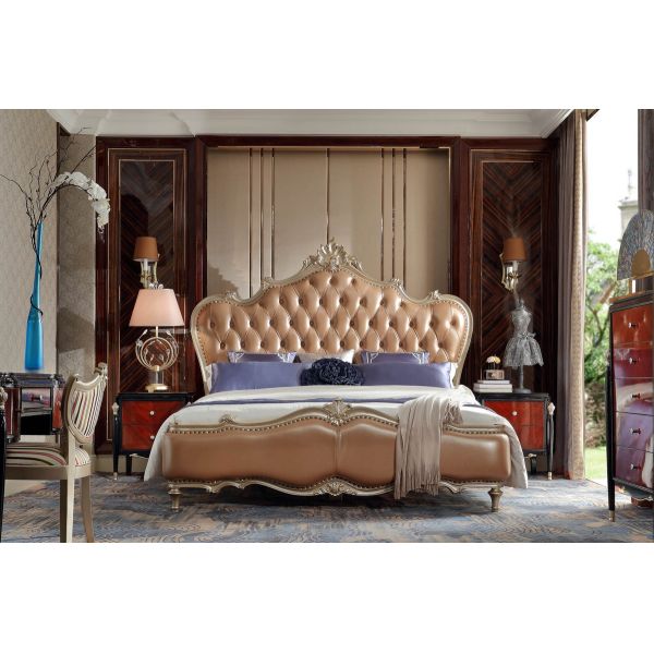 Custom made European design Long bench furniture by Fabric upholstered with Sliver painting legs