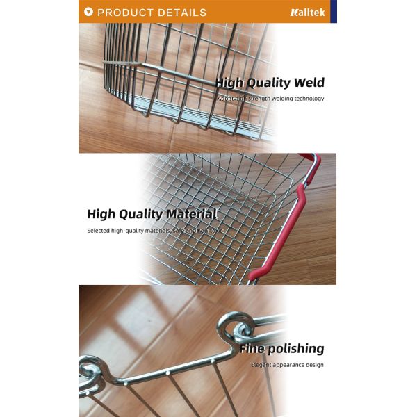Rectangle Metal Wire Mesh Shopping Basket For Customized Retail And Supermarket Needs