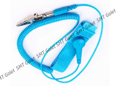 Cor azul da correia de pulso 18 do Esd do material da textura do PVC