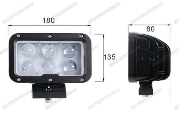 Waterproof 60w LED Work Light 6000K 10W / PC Lens Auto LED Driving Lights