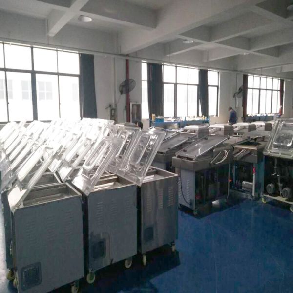 Food Packaging Bags Automatic Air Compression Vacuum Sealing Machine With Work Table