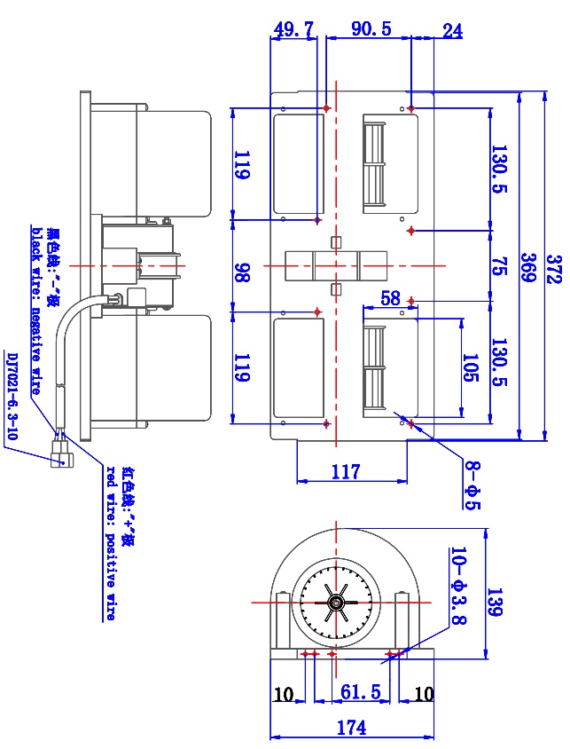 Truck / Bus Air Conditioner Evaporator Blower Fan With Resistor / Air Conditioner Parts