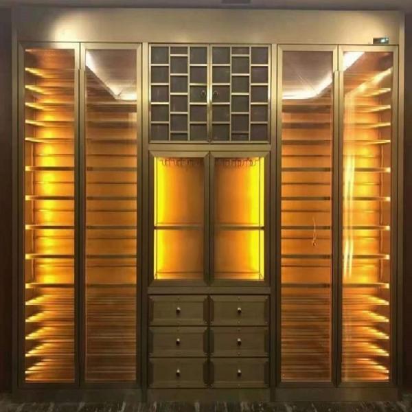 Wooden Cigar Display Cabinet Luxury Wine Cabinet Customized