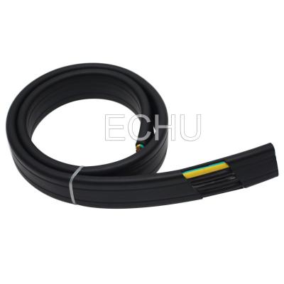 Flat Flexible Traveling Cable for Crane or Conveyor in Black Jacket