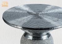 Lightweight Glass Fiberglass Furniture Pedestal Plant Stand Round Corner Table