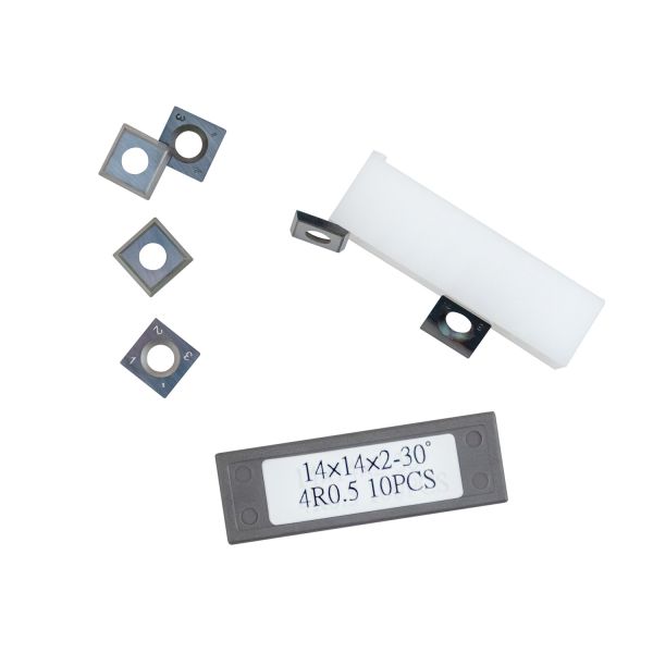 Solid Carbide Tips 14x14x2mm R150 Carbide Reversible Insert Blade for Grizzly T21348 and Spiral Helical Planer