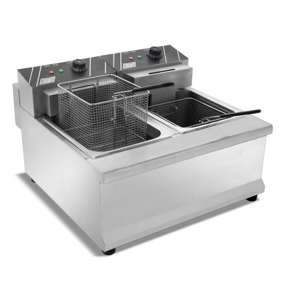 Small Kitchen Cooking Equipment Compact Frying Machine with Commercial Button Control