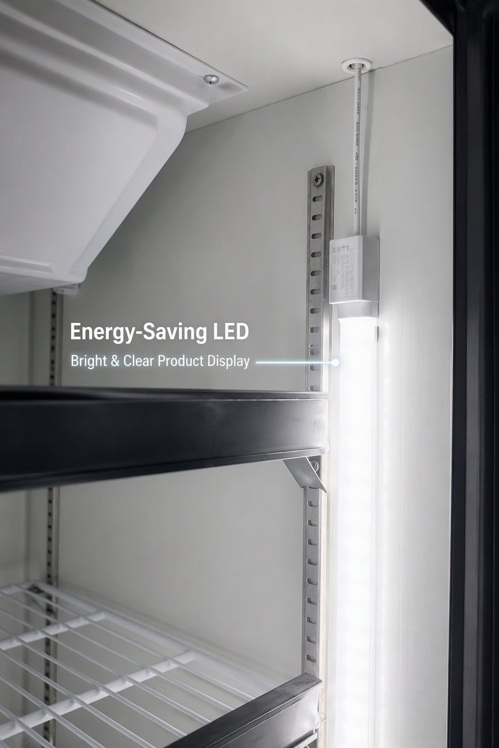 Commercial Glass Door Beverage Cooler with Adjustable Shelves LED Lighting and Energy Efficient Design