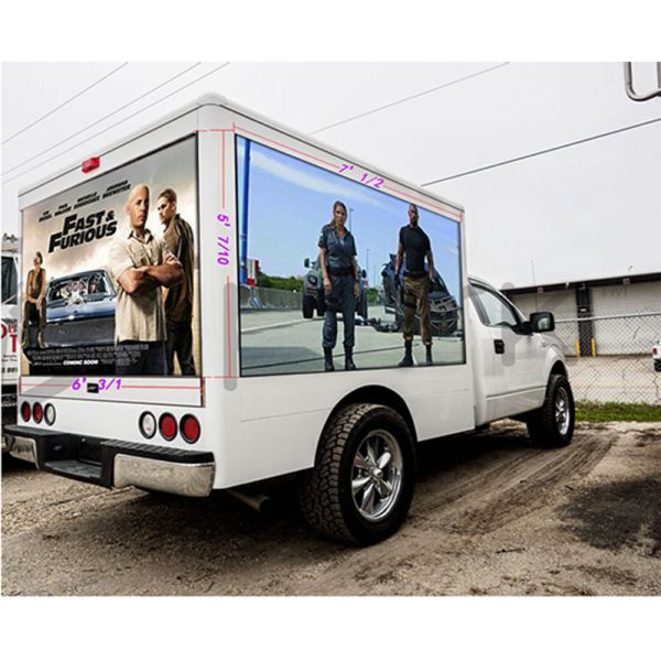 Экран приведенный P4mm установленный трейлером, дисплей 256*128MM приведенный движимостью