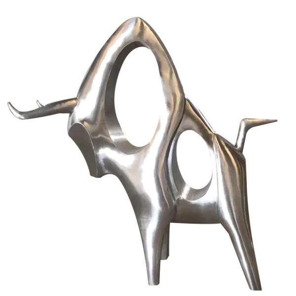 Outdoor Deer Statues Stainless Steel Horse Sculpture Metal Animal Yard Art