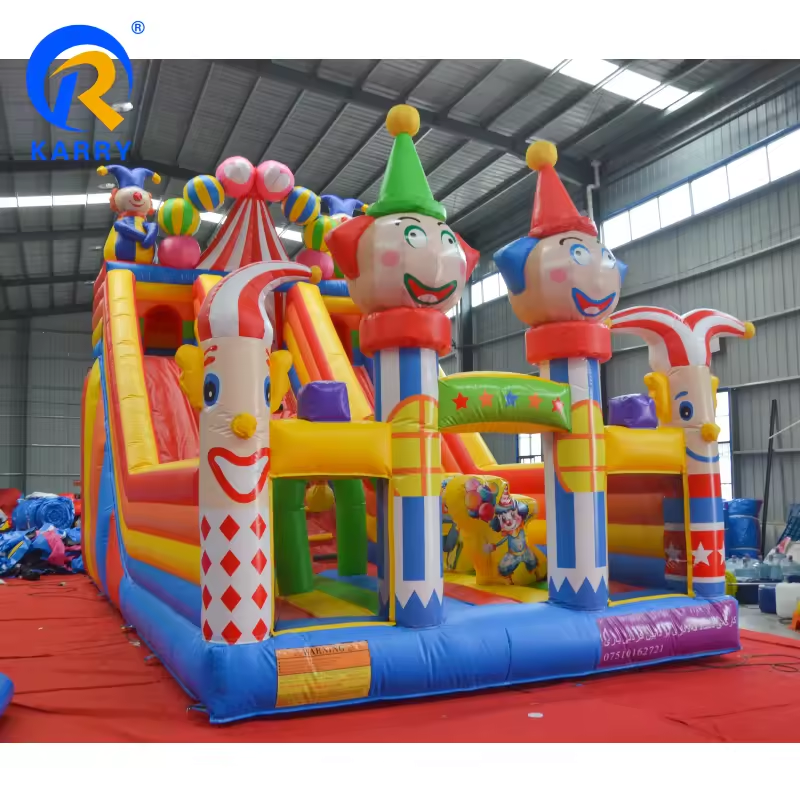 8x6x6m Inflatable Clown Theme Water Park for Children's Outdoor and Indoor Playground