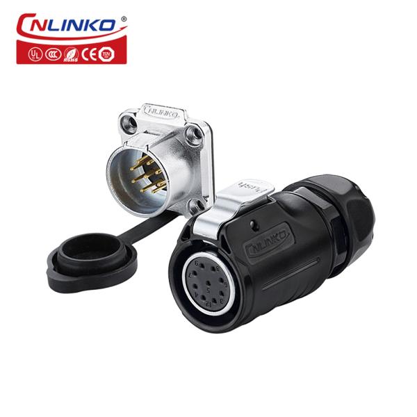CNLINKO M20 Round Waterproof Auto Connector Male Female Electrical Power 9 Pin Connector