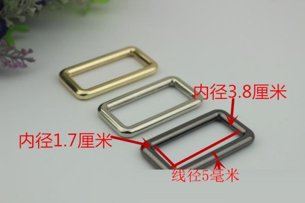 Wholesale manufacturing zinc alloy 11/2 inch gold metal square o ring for handbag hardware and fitting