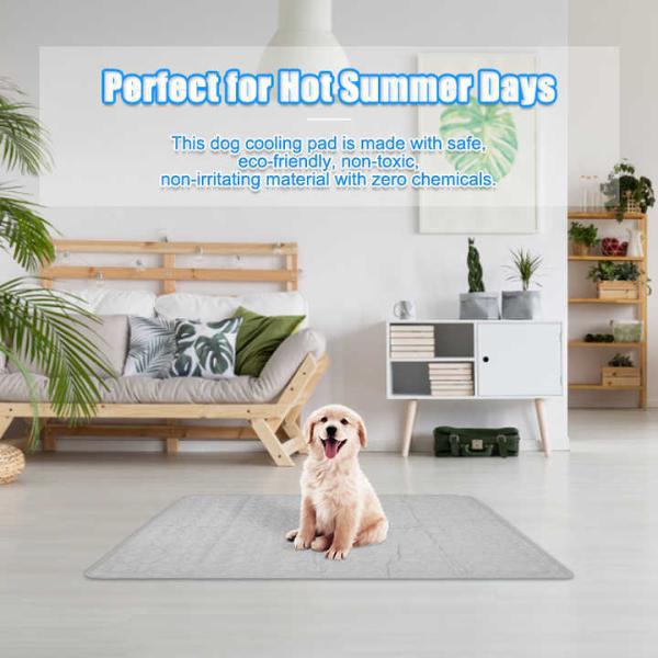 Modern Summer Cooling Mat for Pets Breathable and Washable Fiber Ice Mat for Hot Weather Travel-Friendly for Cats/Dogs