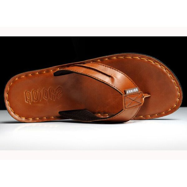 Флип-флоп мужские кожаные тапочки на заказ летние мужские дизайнерские туфли