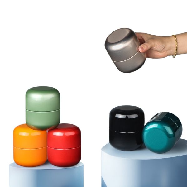 Industrial Use Tea Tin Cans Tinplate Tea Pot Screw Cap Bullet Shape