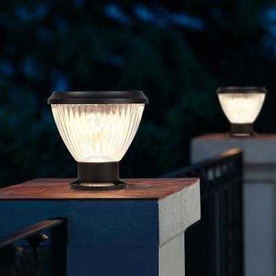 A luz solar clara da coluna do controle IP65 fácil instala a lâmpada de tampão do cargo para a cerca de madeira Deck